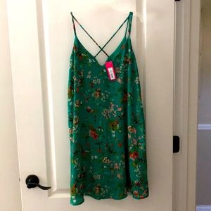 Green floral sundress